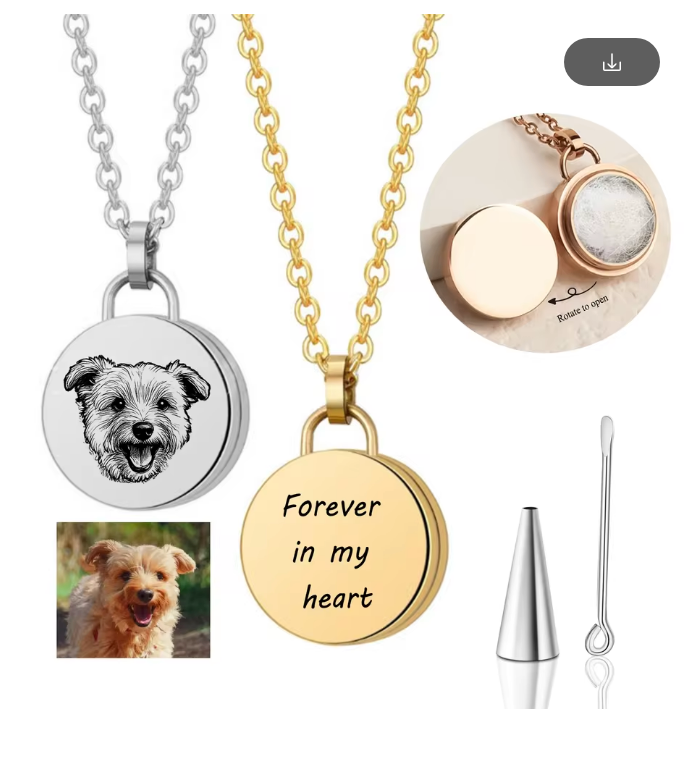 Dog Fur Memorie Necklace